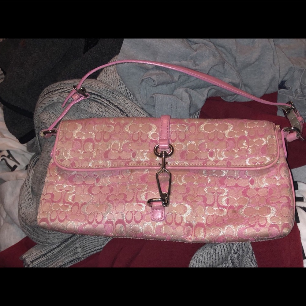 Pink Coach Clutch/Wallet